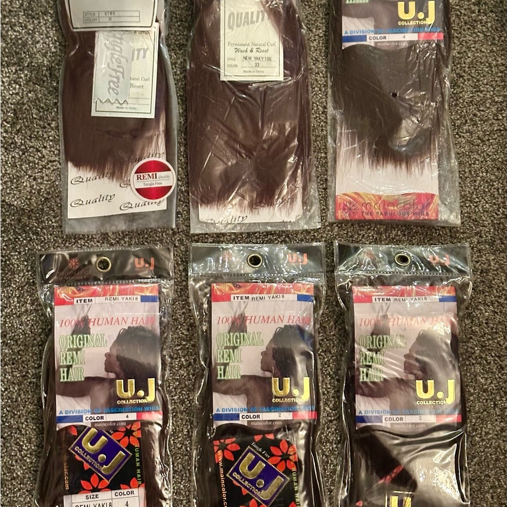 Original Remi Hair by U.J. | Yaki 8” 100% Human Hair  Quality Collection Lot 6